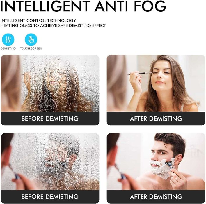 Dulap baie cu Oglinda + antiaburire+ LED 50x70cm, REDUS de la 980RON