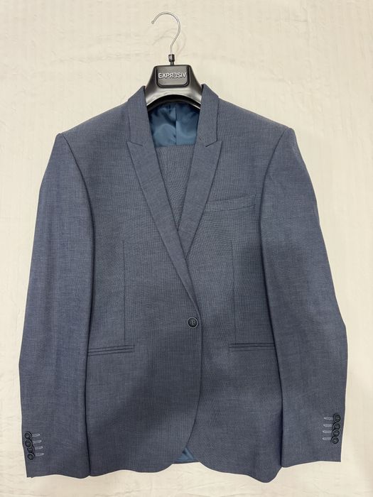 Costum bărbați Expresiv 50 albastru 2 piese, slim