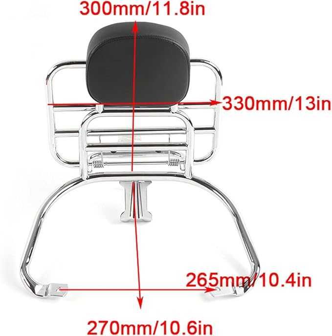 Portbagaj spatar Vespa Sprint Primavera argintiu, motocicletă