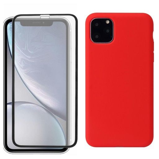 Husa Catifea Alcantara Case + Folie Sticla Iphone 11/12/13/14 PRO MAX