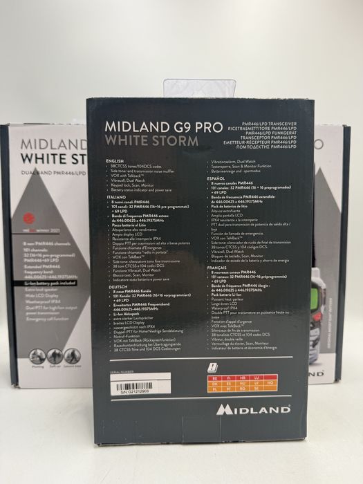 Statie Walkie Talkie Midland G9 Pro White Storm Single Pack Sigilat T2