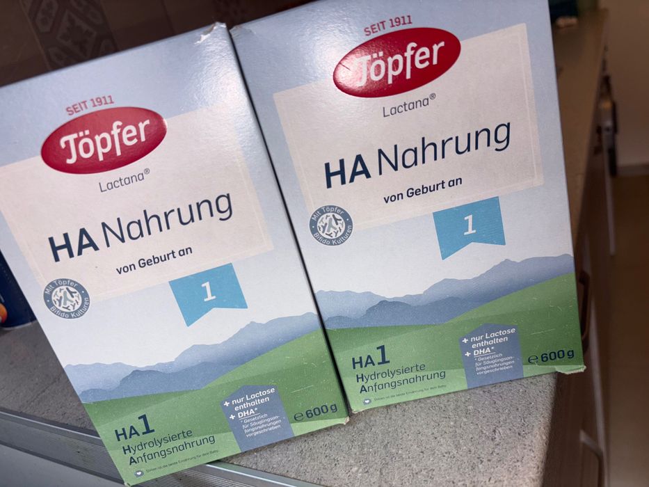 Vând lapte Topfer HA1 600g