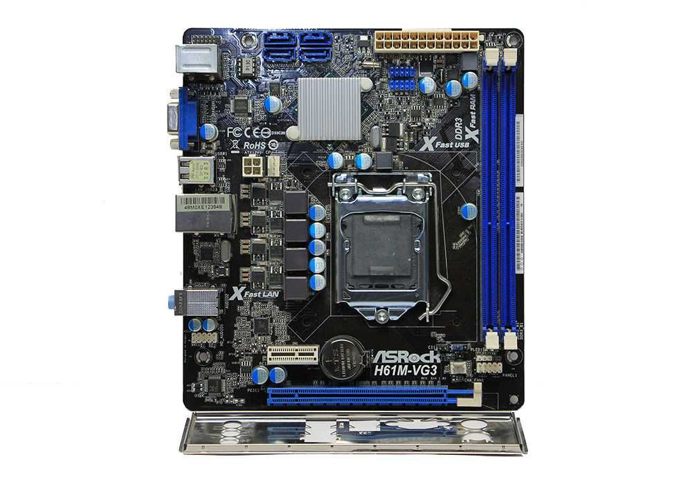Мат.Плата LGA 1155 ASRock H61M-VG3 2x DDR3