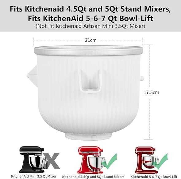 Accesoriu pentru înghețată și  sorbet, compatibil cu mixere KitchenAid