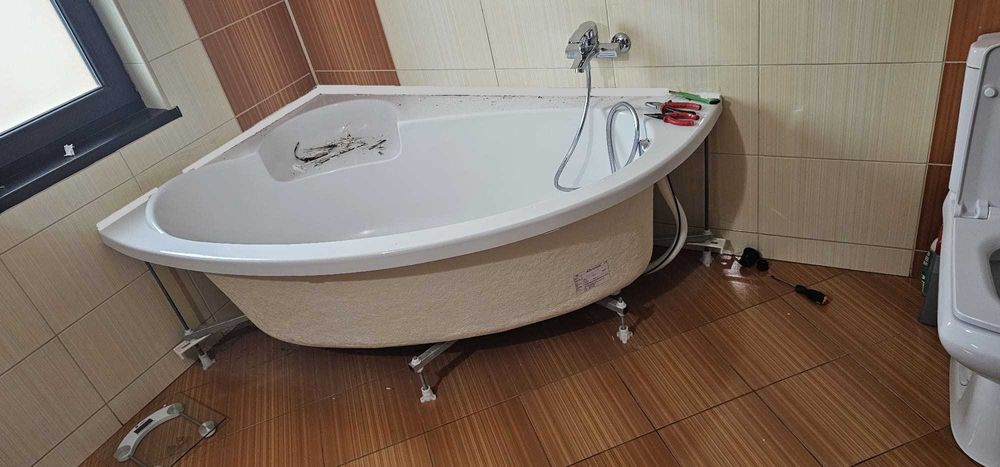 cadă baie colț acril 170 x 110 cm stare perfecta