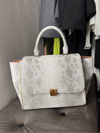 Geanta piele snake print