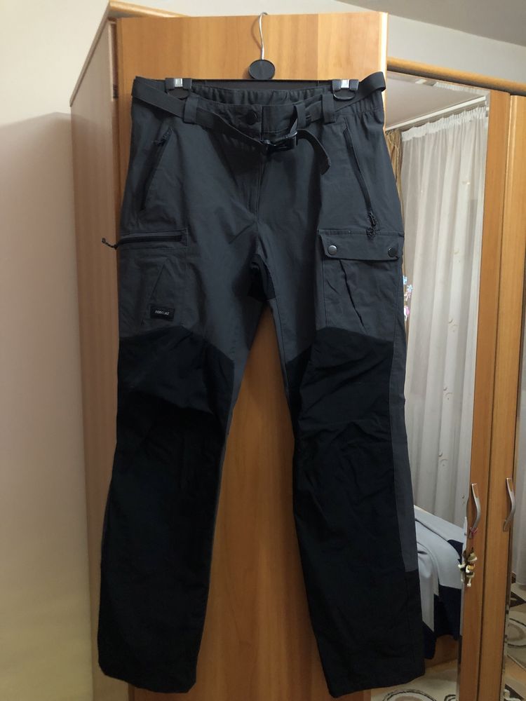 Pantalon Rezistent Trekking la munte MT500 Gri Damă