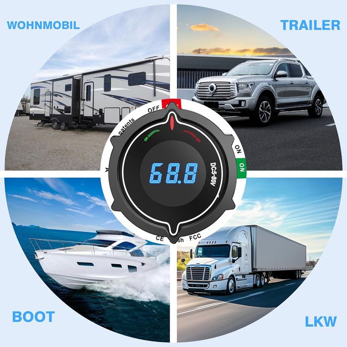 Intrerupator baterie 300A cu afisaj digital voltaj, waterproof