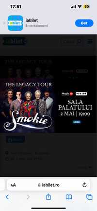 4 biiete concert Smokie - The Legacy Tour