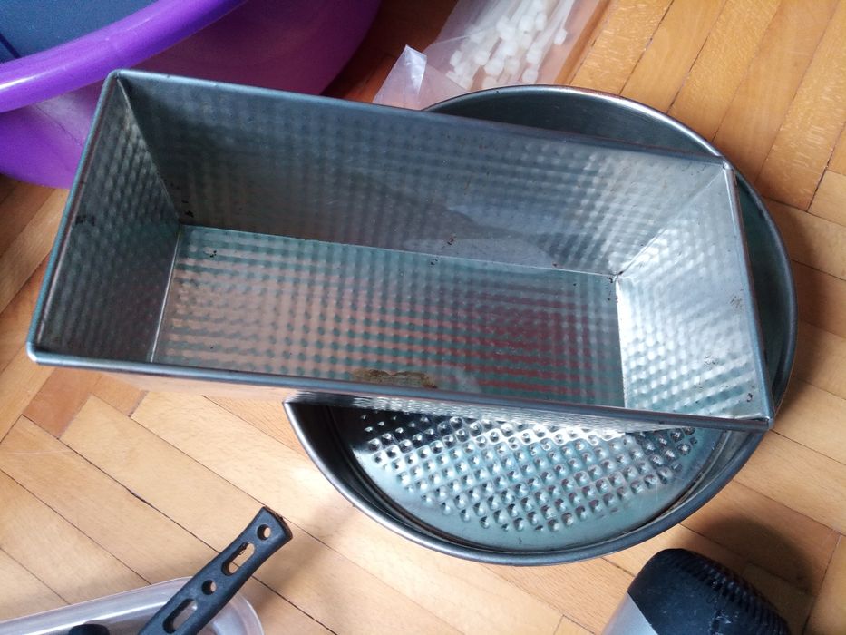 Lot tavi de inox pt cuptor, cozonac, tort