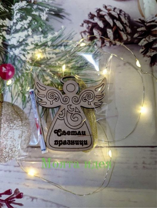 различни модели коледни късмети ръчна изработка елха панделка камбанка