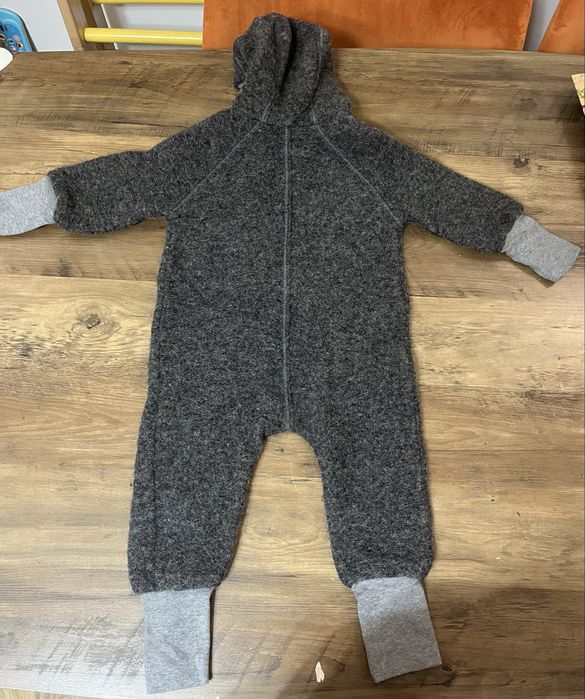 Overall lână fiartă Pure Pure - Grey Melange 74/80