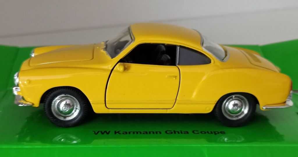 Macheta VW Karmann Ghia Type 14 1962 galben - Welly 1/36 Volkswagen