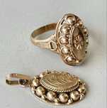 bijuterii aur 14k, vintage.