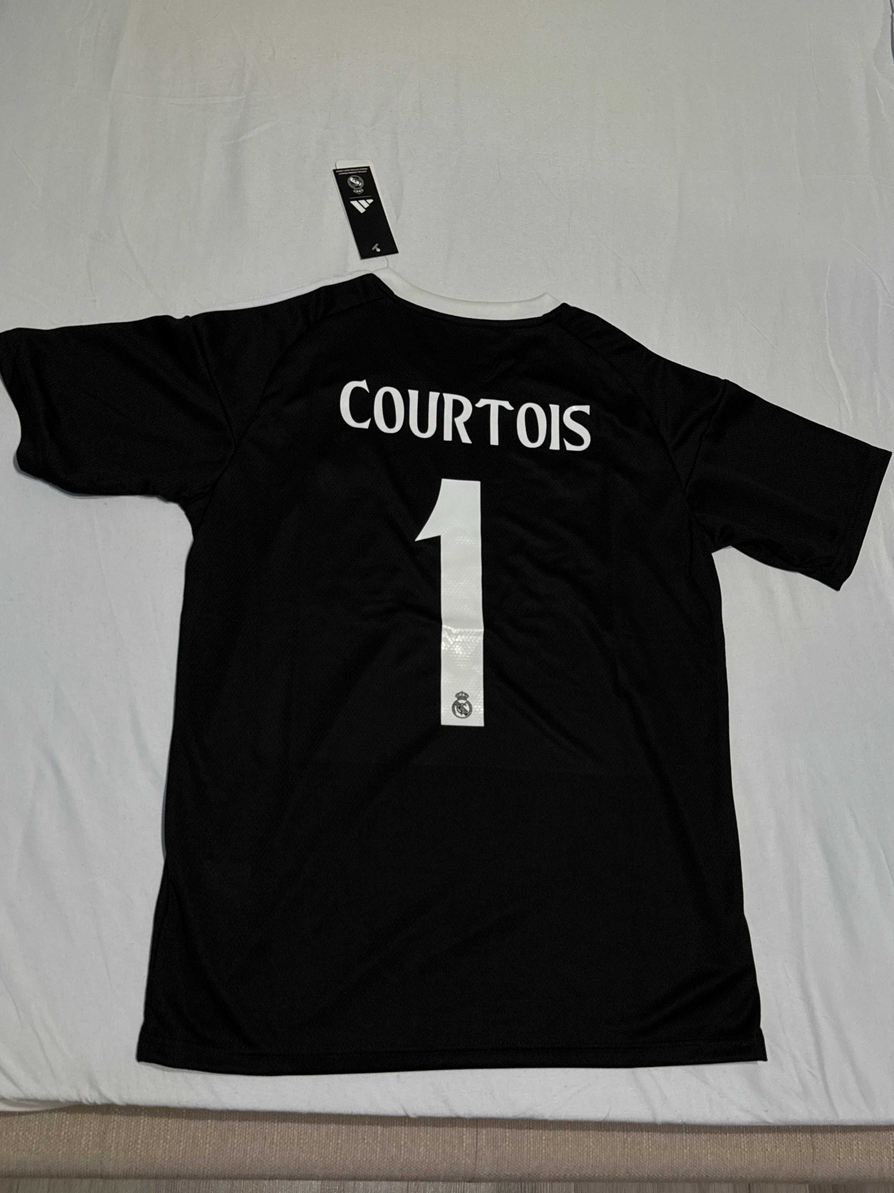 Tricou Courtois Real Madrid portar negru fotbal