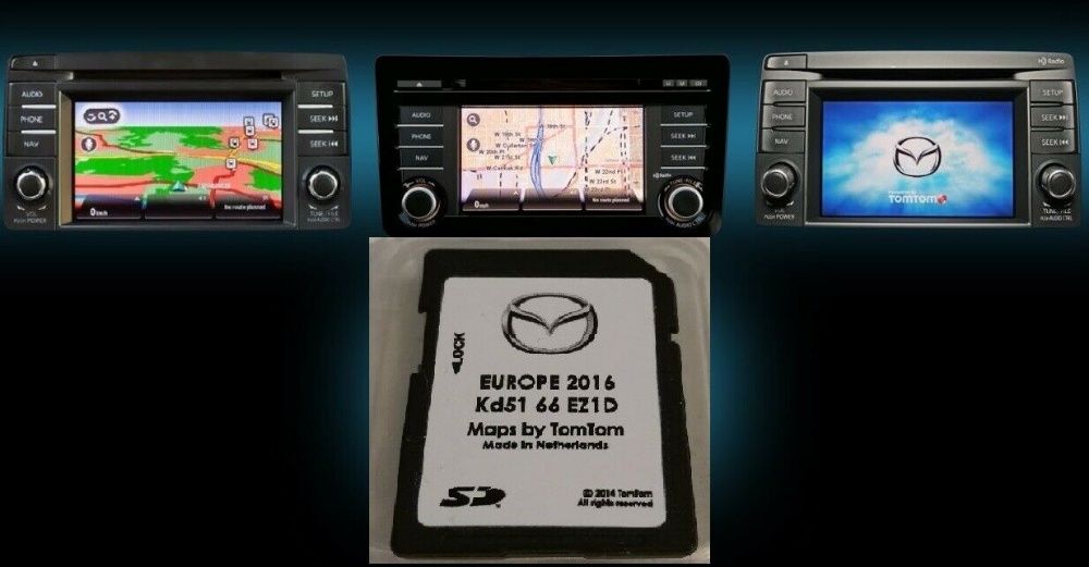 2025г Mazda NB1 TomTom Sd Card Навигация Мазда 2,3,5,6,CX-3,CX-5,MX-5