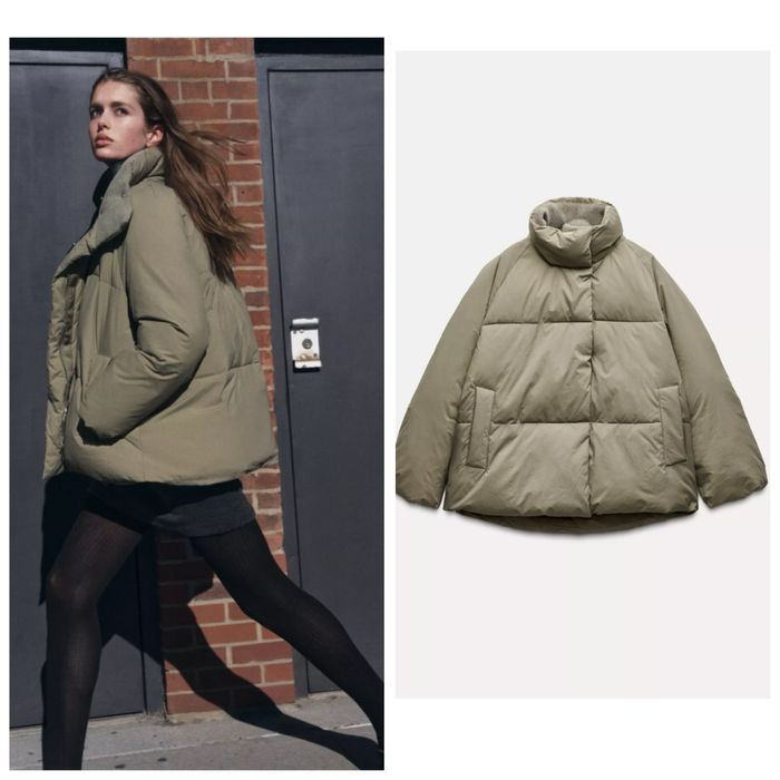 Куртка Zara новая женская зеленая хаки зара