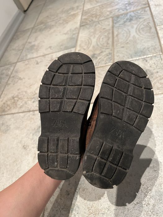 Детски боти Zara от естесвена телешка кожа