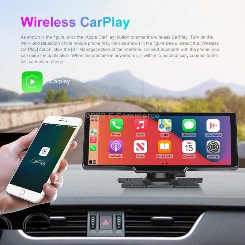 Wireless Apple Carplay Android Auto for Car Stereo 10.26