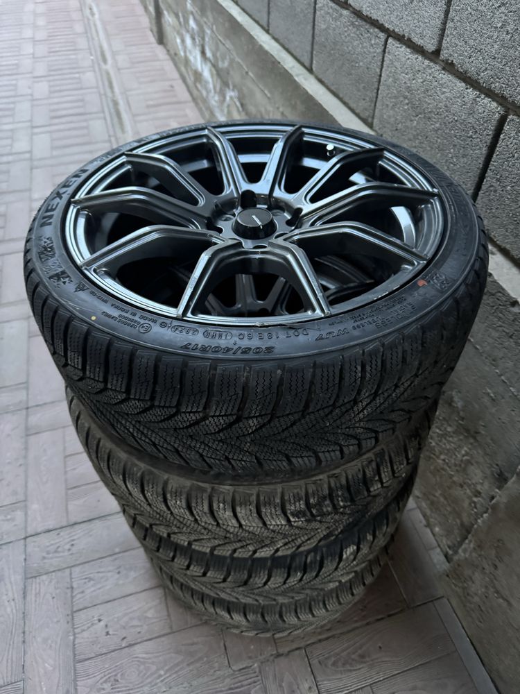 Диски р17 в хорошем состоянии 8шт,4 шины NEXEN 205/40/R17