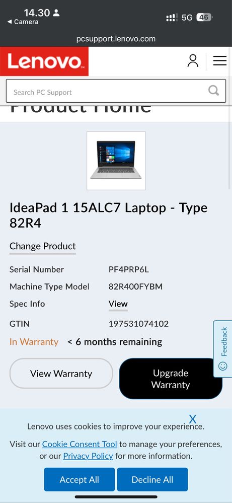 lenovo ideapad 1 15igl7 Лаптоп