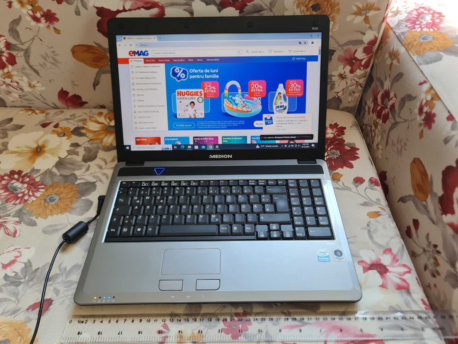 Laptop Medion E6210 16"Dual Core T3400 2.16GHz 3GB 240GB Windows 10Pro