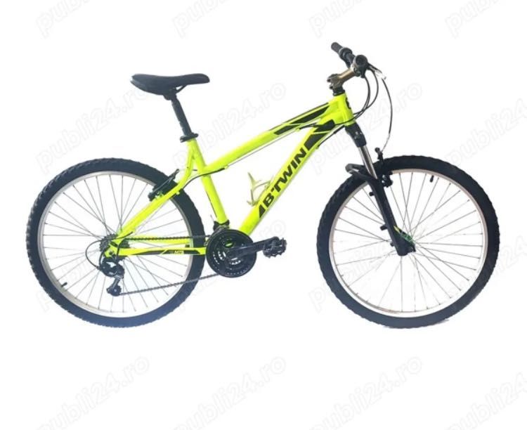 Bicicletă Btwin galbenă verde roți de 26