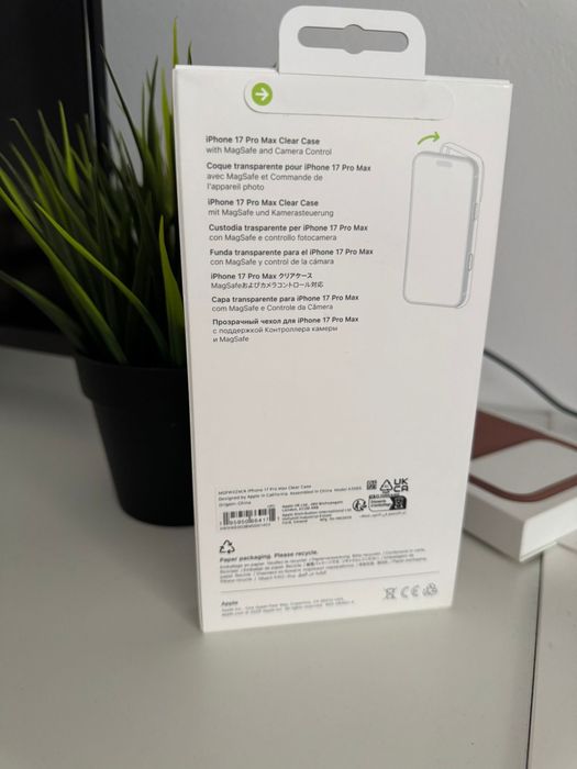 Husa Apple Clear Case Transparent iPhone 17 pro max ORIGINALA Sigilata