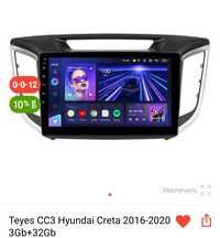 Teyes CC3 + рамка от Hyundai Creta