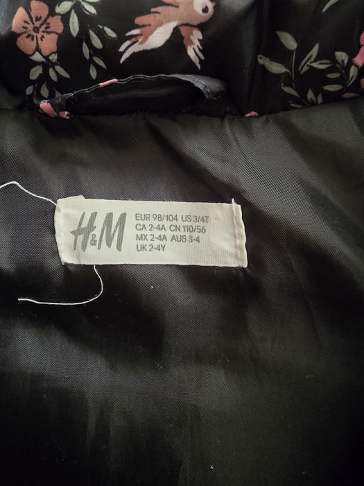 Vestă copii  neagra cu flori