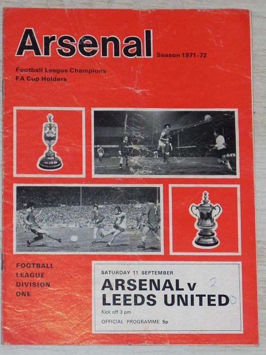 Арсенал Лондон оригинални футболни програми сезони 1971/72 до 1979/80