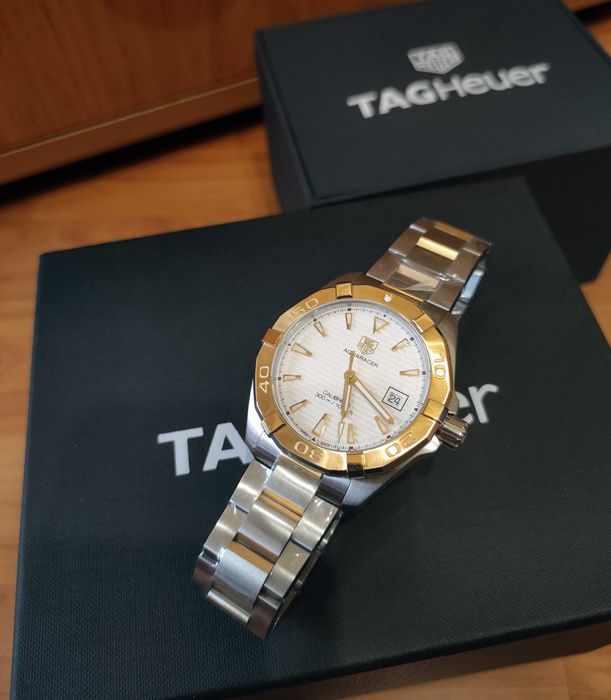 ПОЗЛАТЕН TAG HEUER AQUARACER Calibre 5 WAY2151 Мъжки Часовник Нов