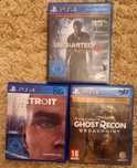 Lot 3 jocuri ps4 playstation 4 Uncharted si Detroit become human
