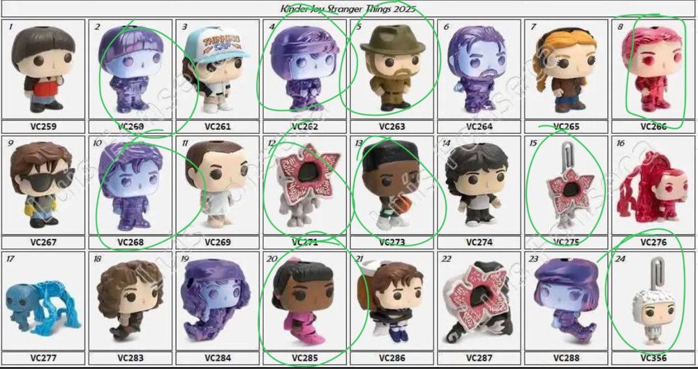 фигурки kinder joy stranger things осд