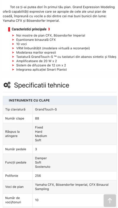 Pianina Yamaha CLP 725 white