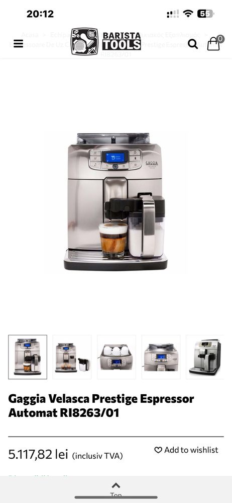 Expresor cafea Saeco Gaggia Velasca Prestige Automat