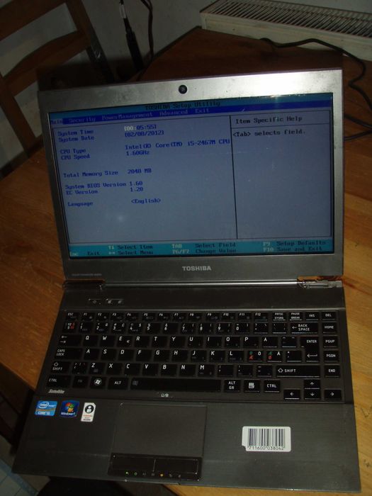 Dezmembrez Toshiba Ultrabook Satellite Z830 i5-2467M 1.6Ghz 2GbRAM