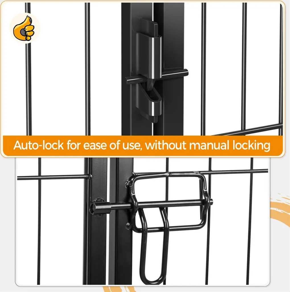 Accesorii animale, Gard, Tarc, catei, iepiri | 592544 Black(6pcs)
