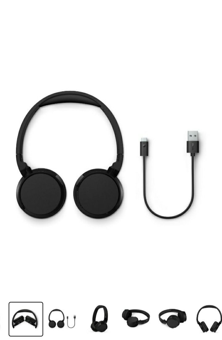 Наушники накладные Bluetooth Philips TAH4209 Black
