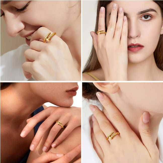 Луксозен пръстен Пирон Cartier стил златен, сребърен или розово злато