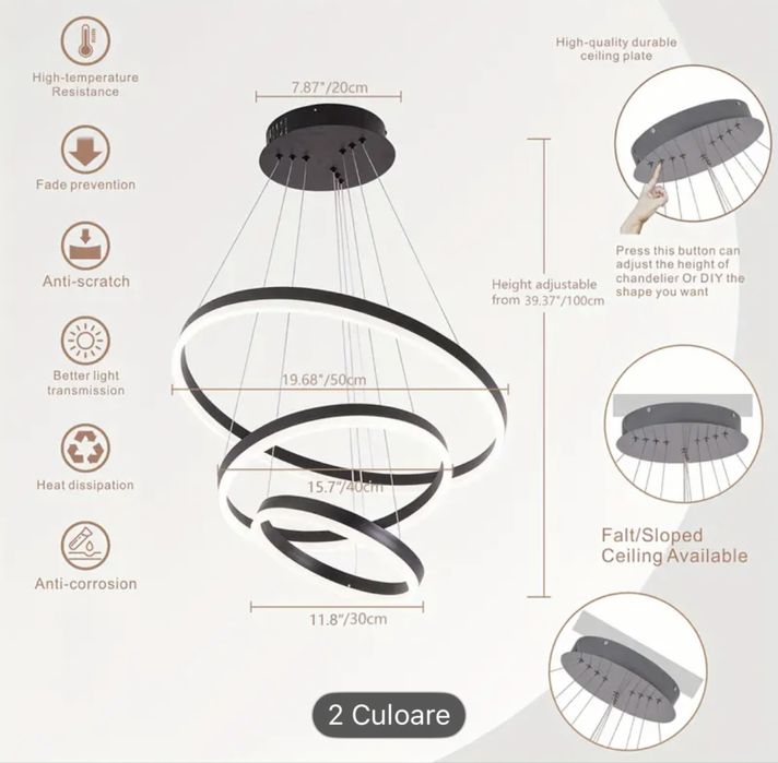 Lustra candelabru auriu negru