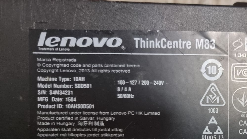 Desktop Lenovo ThinkCentre M83 i3-4130s, 10GB, 500GB
