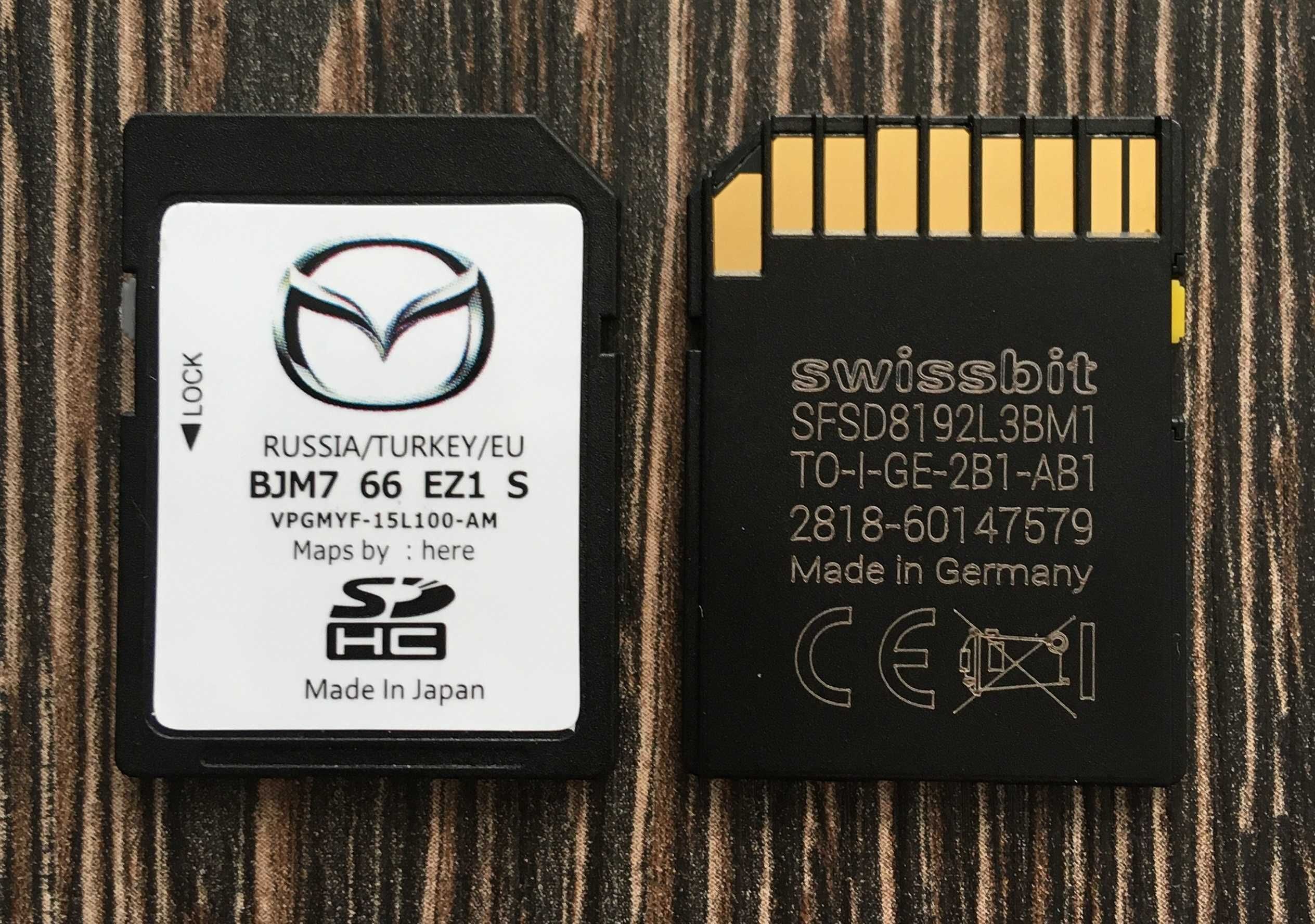 MAZDA Sd Card Навигационна Сд Карта Europa 2023г Мазда 2 ,3 ,5 ,6 ,7cx