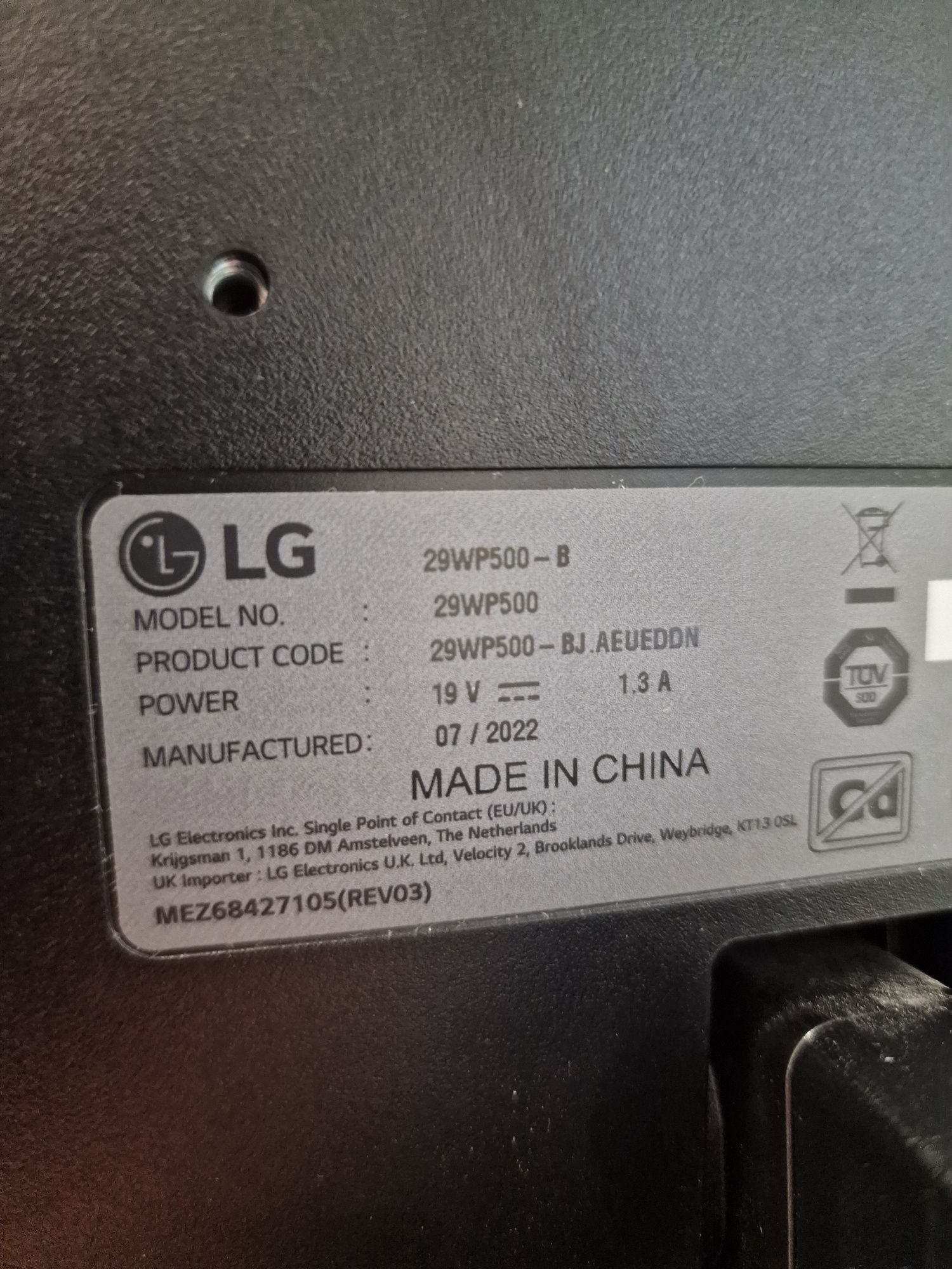 Monitor LG - 29" inch Wide - FullHD - 2x HDMI -  HDR10 - FreeSync