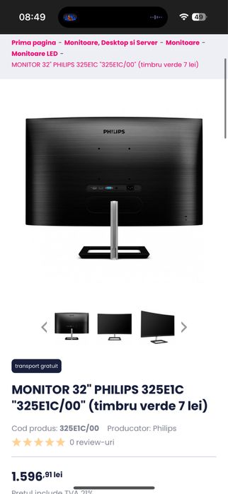 Monitor PHILIPS 325E1C/00