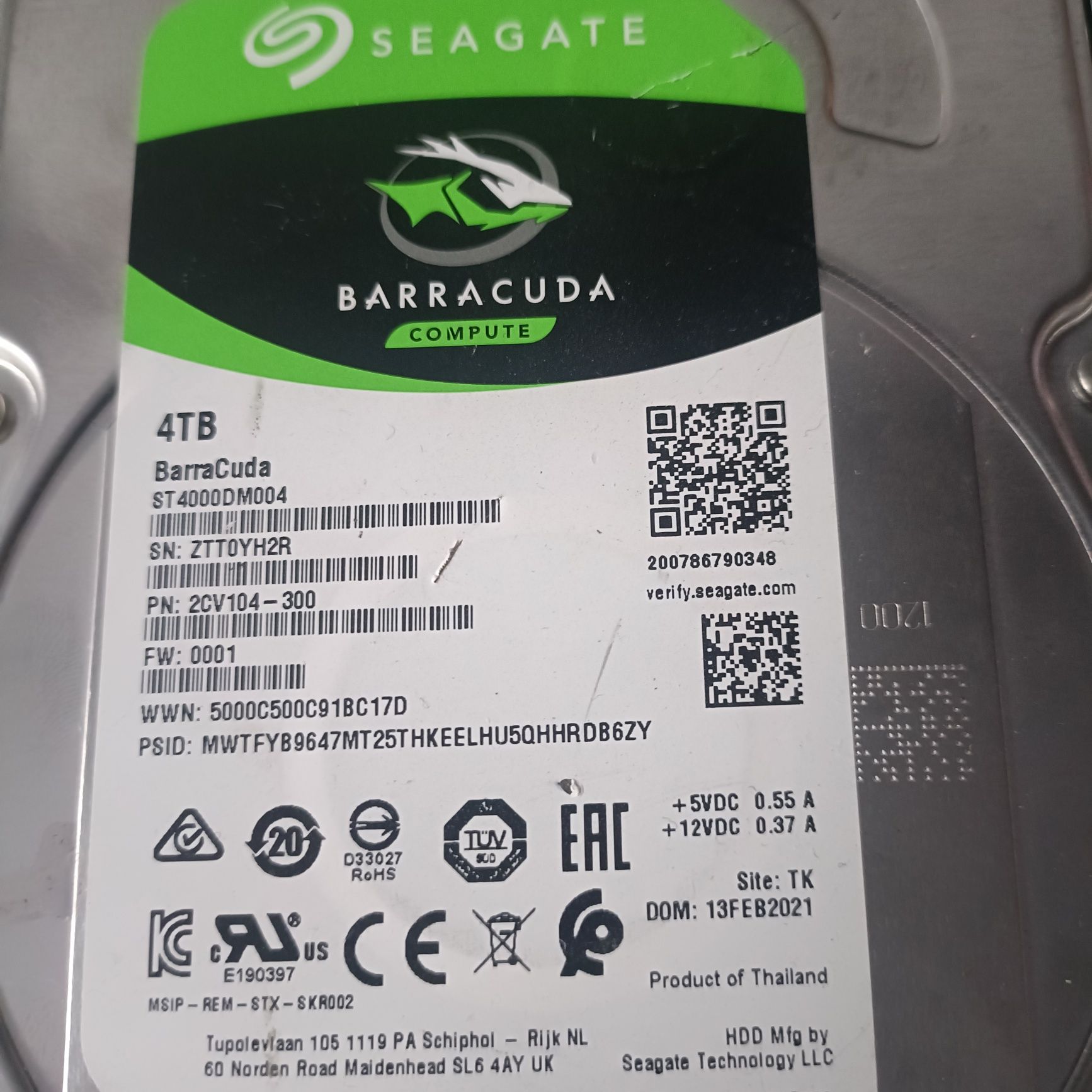 Hdd 4 tb seagate baracuda