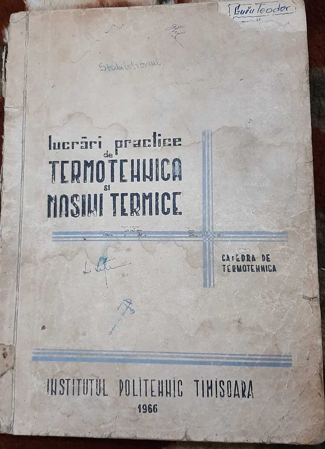 Lucrari practice de termotehnica si masini termice