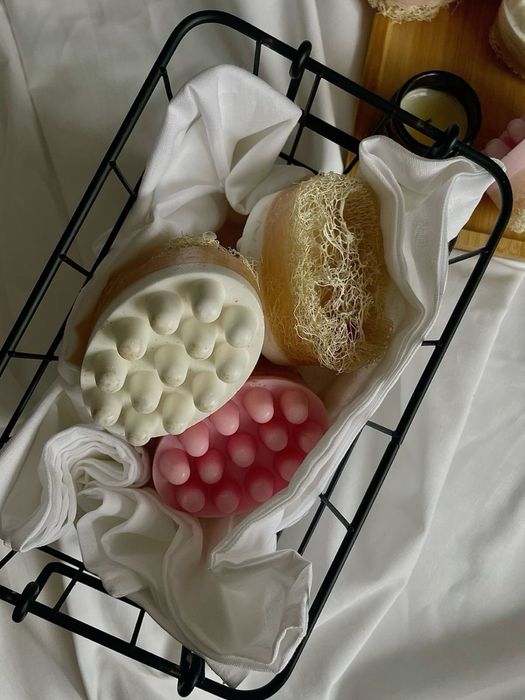 Массажное парфюмированное мыло ручной работы