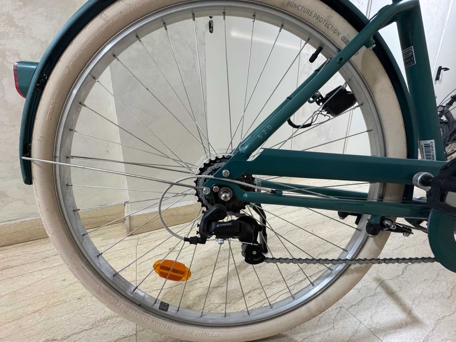 Bicicleta oras Elops cadru jos verde 7 viteze NOUA