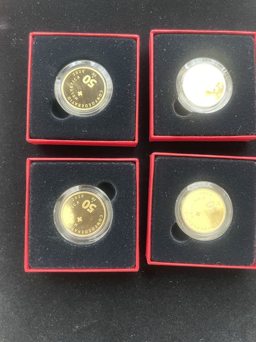 Златна монета 50 швейцарски франка